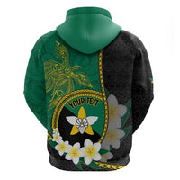 Personalised PNG Enga Provins Zip Hoodie Papua New Guinea Plumeria Melanesian Pattern - Polynesian Pride