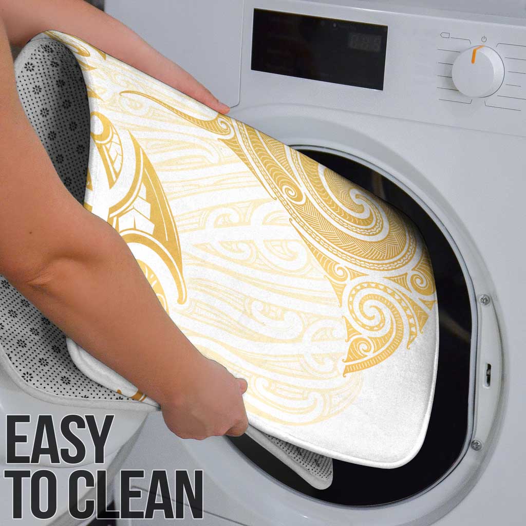 Gold White New Zealand Manta Ray Bathroom Set Aotearoa Maori Haehae - Polynesian Pride