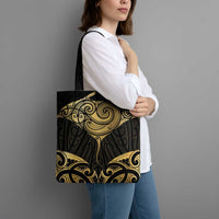 Gold Black New Zealand Manta Ray Tote Bag Aotearoa Maori Haehae LT14 - Polynesian Pride