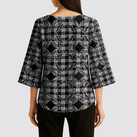 Eleele Hawaii Iwa Bird Palaka Motifs Kimono Sleeve Blouse LT14 - Polynesian Pride