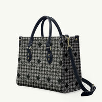 Eleele Hawaii Iwa Bird Palaka Motifs Leather Bag LT14 Black - Polynesian Pride
