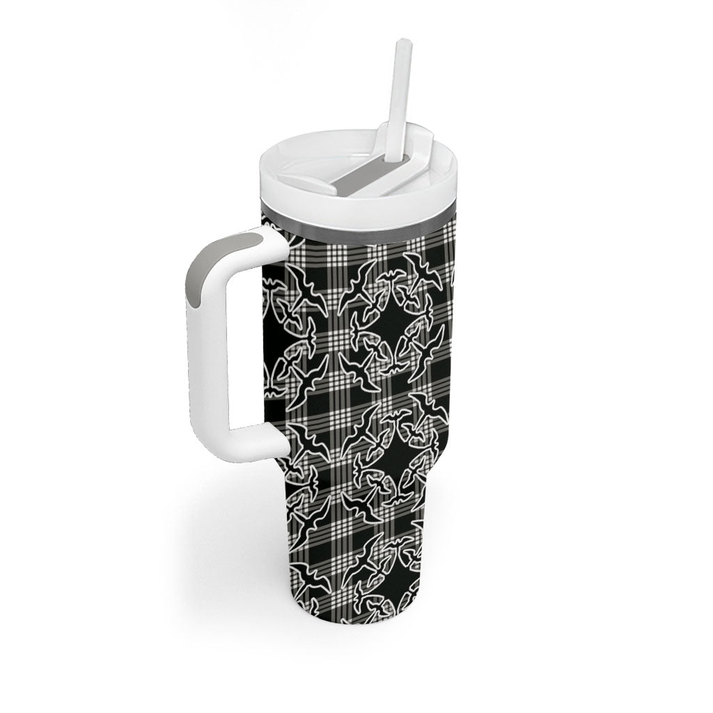 Eleele Hawaii Iwa Bird Palaka Motifs Tumbler With Handle LT14 - Polynesian Pride