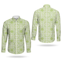 Omaomao Hawaii Iwa Bird Palaka Motifs Couples Matching Tank Maxi Dress and Long Sleeve Button Shirt LT14 - Polynesian Pride