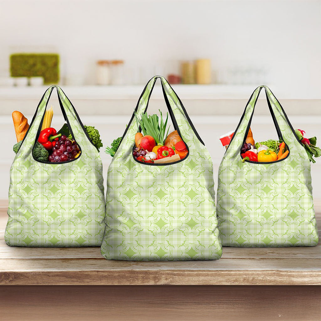 Omaomao Hawaii Iwa Bird Palaka Motifs Grocery Bag LT14 3-pack One Size Green - Polynesian Pride
