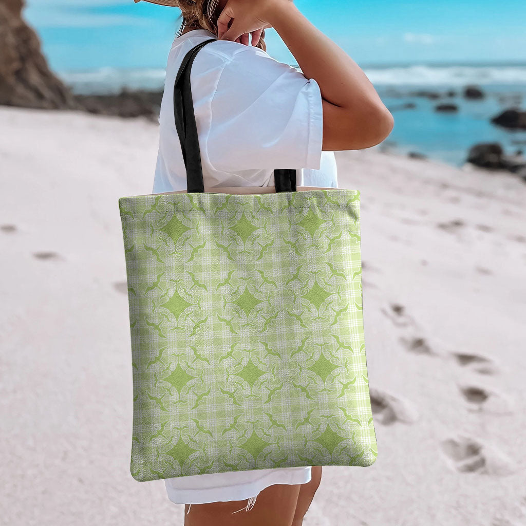 Omaomao Hawaii Iwa Bird Palaka Motifs Tote Bag LT14 - Polynesian Pride