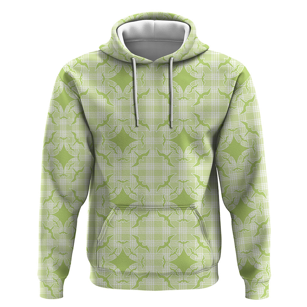 Omaomao Hawaii Iwa Bird Palaka Motifs Zip Hoodie LT14 Pullover Hoodie Green - Polynesian Pride