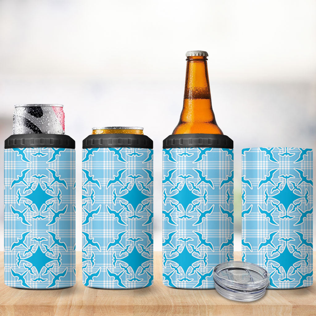 Polu Hawaii Iwa Bird Palaka Motifs 4 in 1 Can Cooler Tumbler LT14 - Polynesian Pride