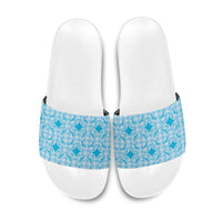 Polu Hawaii Iwa Bird Palaka Motifs Slide Sandals LT14 Blue - Polynesian Pride