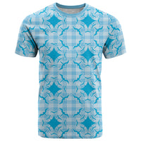 Polu Hawaii Iwa Bird Palaka Motifs T Shirt LT14 Blue - Polynesian Pride