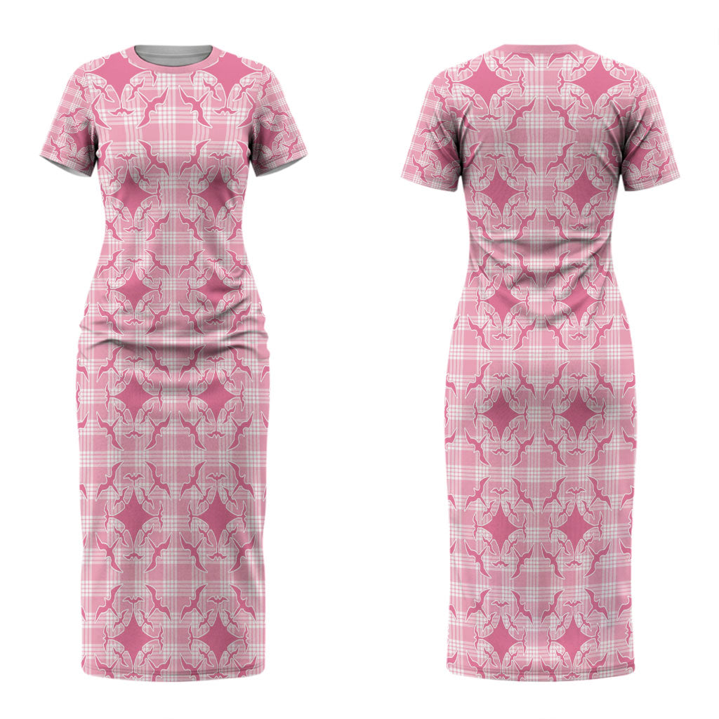 Alaka Hawaii Iwa Bird Palaka Motifs Couples Matching Short Sleeve Bodycon Dress and Long Sleeve Button Shirt LT14 - Polynesian Pride