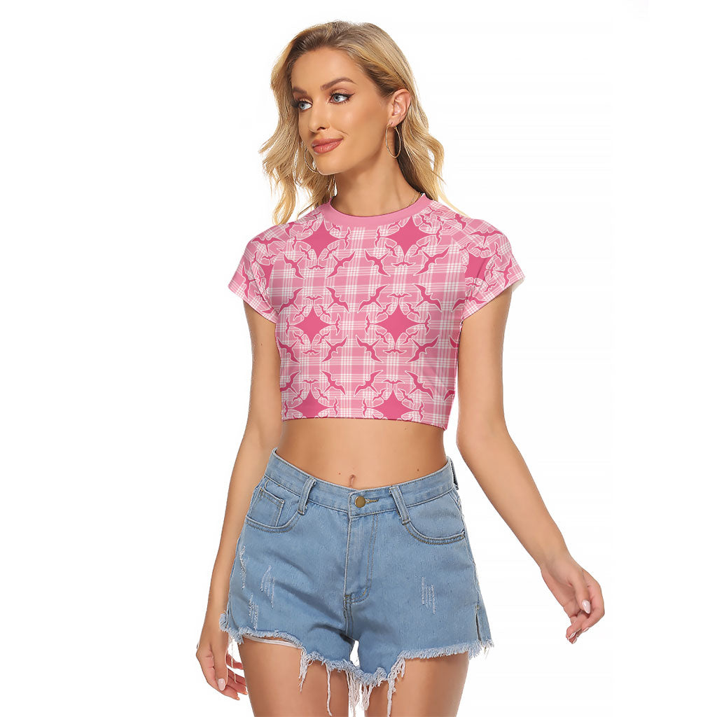 Alaka Hawaii Iwa Bird Palaka Motifs Raglan Cropped T Shirt