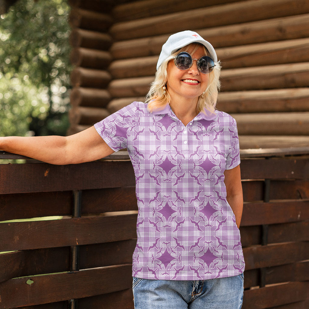 Poni Hawaii Iwa Bird Palaka Motifs Women Polo Shirt LT14 - Polynesian Pride