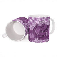 Poni Hawaii Cowboy Palaka Motifs Personalised Ceramic Mug Paniolo Festival Puakenikeni Lei LT14 - Polynesian Pride