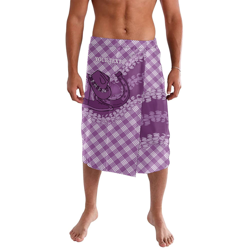 Poni Hawaii Cowboy Palaka Motifs Personalised Lavalava Paniolo Festival Puakenikeni Lei