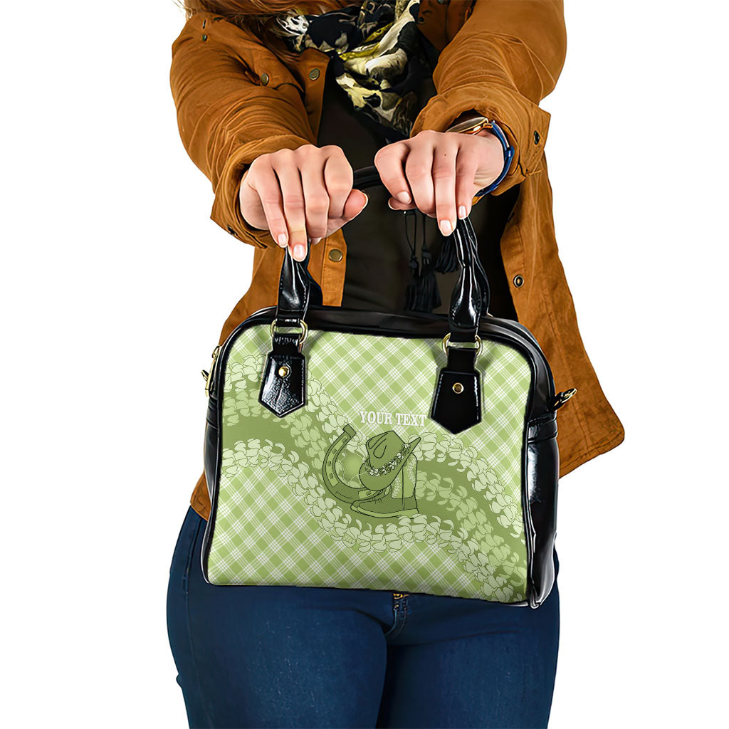 Omaomao Hawaii Cowboy Palaka Motifs Personalised Shoulder Handbag Paniolo Festival Puakenikeni Lei