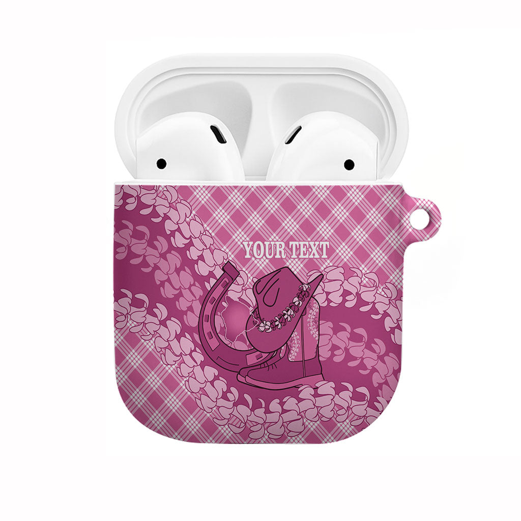 Alaka Hawaii Cowboy Palaka Motifs Personalised AirPods Case Paniolo Festival Puakenikeni Lei