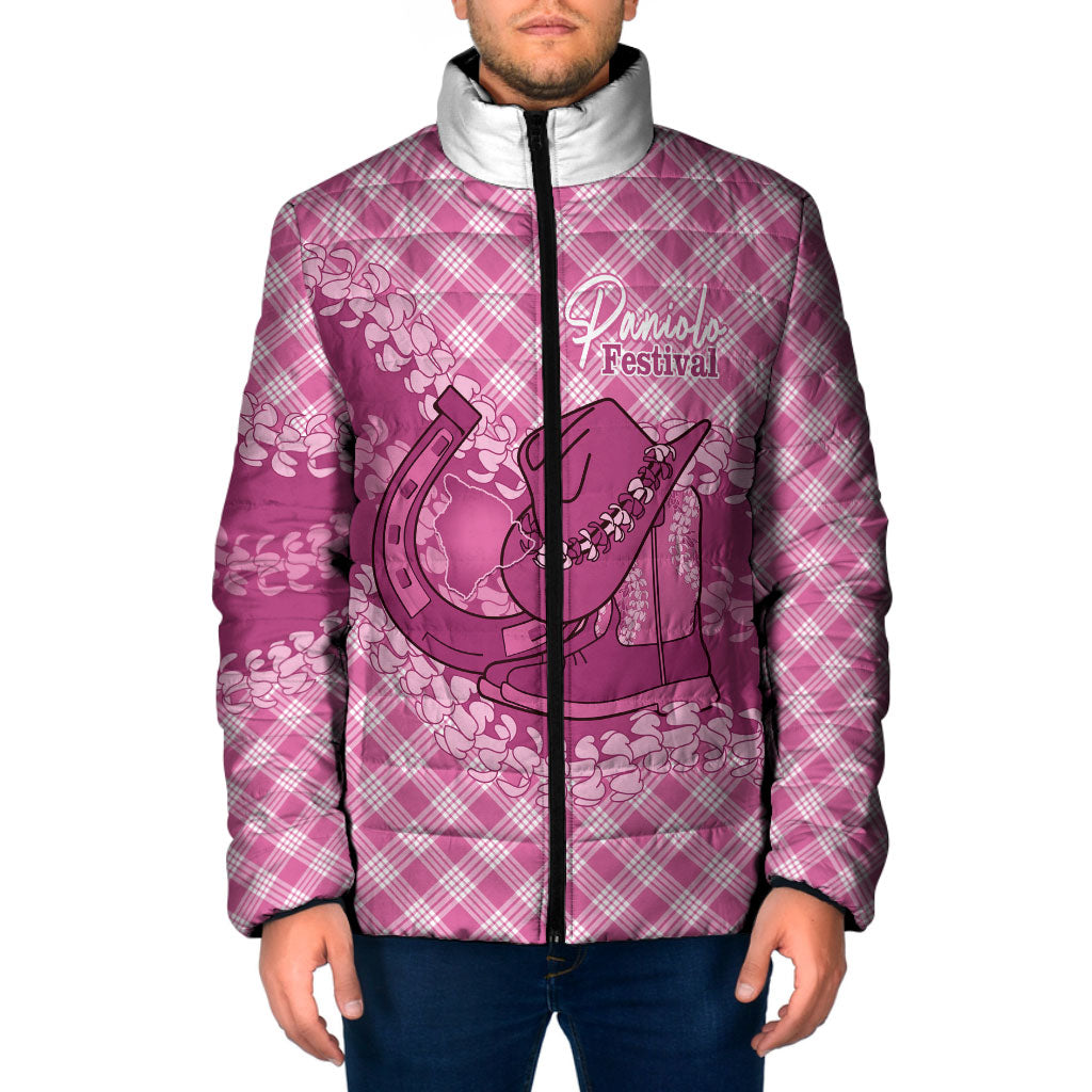 Alaka Hawaii Cowboy Palaka Motifs Personalised Padded Jacket Paniolo Festival Puakenikeni Lei