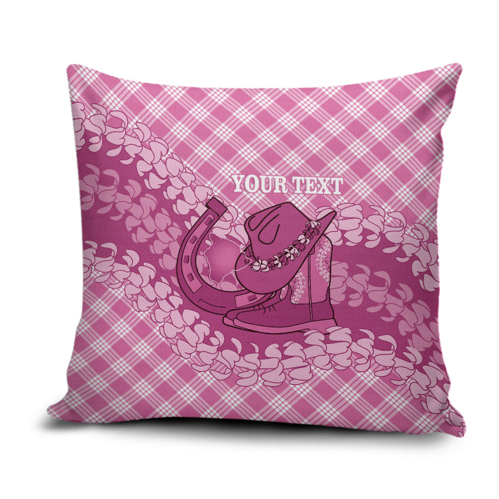 Alaka Hawaii Cowboy Palaka Motifs Personalised Pillow Cover Paniolo Festival Puakenikeni Lei