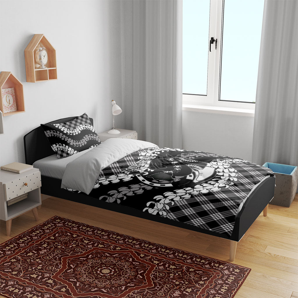 Eleele Hawaii Cowboy Palaka Motifs Personalised Bedding Set Paniolo Festival Puakenikeni Lei LT14 - Polynesian Pride