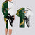 South Africa And Fiji Rugby Couples Matching Long Sleeve Bodycon Dress and Hawaiian Shirt 2023 World Cup Fijian Tapa With Kente Pattern LT14 - Polynesian Pride