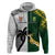 South Africa And Fiji Rugby Hoodie 2023 World Cup Fijian Tapa With Kente Pattern LT14 - Polynesian Pride