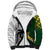 South Africa And Fiji Rugby Sherpa Hoodie 2023 World Cup Fijian Tapa With Kente Pattern LT14 Unisex Green - Polynesian Pride