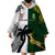 South Africa And Fiji Rugby Wearable Blanket Hoodie 2023 World Cup Fijian Tapa With Kente Pattern LT14 - Polynesian Pride