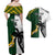 Custom South Africa And Fiji Rugby Couples Matching Off Shoulder Maxi Dress and Hawaiian Shirt 2023 World Cup Fijian Tapa With Kente Pattern LT14 - Polynesian Pride