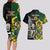 South Africa And Aotearoa Rugby Couples Matching Long Sleeve Bodycon Dress and Hawaiian Shirt 2023 Springboks Kente Combine All Black Maori Fern LT14 - Polynesian Pride