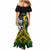 South Africa And Aotearoa Rugby Mermaid Dress 2023 Springboks Kente Combine All Black Maori Fern LT14 - Polynesian Pride