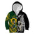 Custom South Africa And Aotearoa Rugby Kid Hoodie 2023 Springboks Kente Combine All Black Maori Fern LT14 - Polynesian Pride