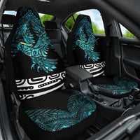 New Zealand Sulphur-crested Cockatoo Car Seat Cover Aotearoa Maori Mix Paua Shell