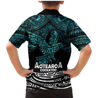 New Zealand Sulphur-crested Cockatoo Family Matching Mermaid Dress and Hawaiian Shirt Aotearoa Maori Mix Paua Shell LT14 - Polynesian Pride