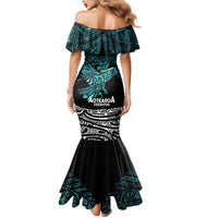 New Zealand Sulphur-crested Cockatoo Family Matching Mermaid Dress and Hawaiian Shirt Aotearoa Maori Mix Paua Shell LT14 - Polynesian Pride