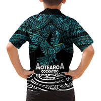 New Zealand Sulphur-crested Cockatoo Family Matching Tank Maxi Dress and Hawaiian Shirt Aotearoa Maori Mix Paua Shell LT14 - Polynesian Pride