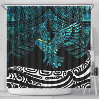 New Zealand Sulphur-crested Cockatoo Shower Curtain Aotearoa Maori Mix Paua Shell LT14 - Polynesian Pride