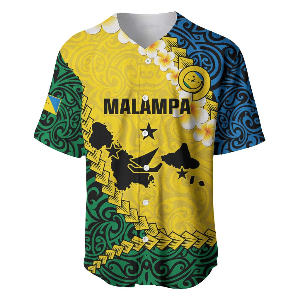 Malampa Province Baseball Jersey Vanuatu Map - Plumeria Flag Color