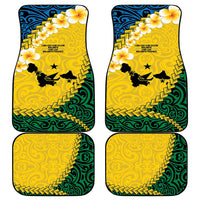 Malampa Province Car Mats Vanuatu Map - Plumeria Flag Color