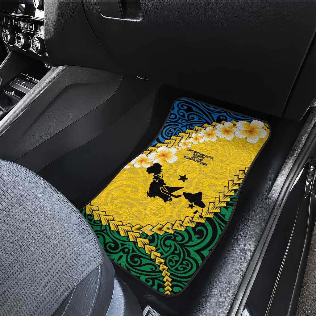 Malampa Province Car Mats Vanuatu Map - Plumeria Flag Color