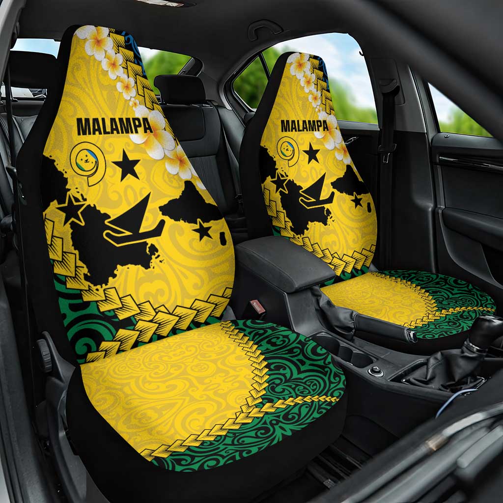 Malampa Province Car Seat Cover Vanuatu Map - Plumeria Flag Color