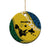 Malampa Province Ceramic Ornament Vanuatu Map - Plumeria Flag Color