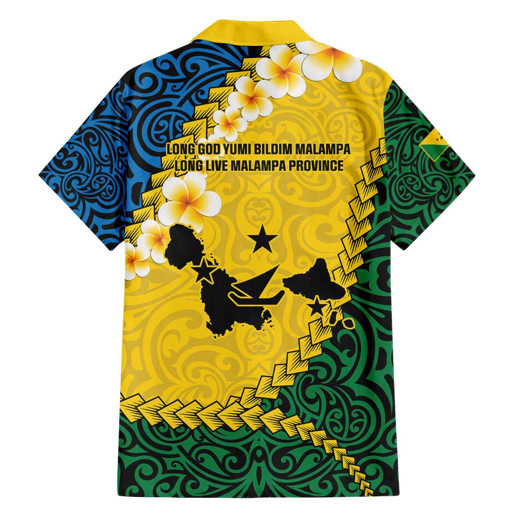 Malampa Province Family Matching Summer Maxi Dress and Hawaiian Shirt Vanuatu Map - Plumeria Flag Color LT14 - Polynesian Pride