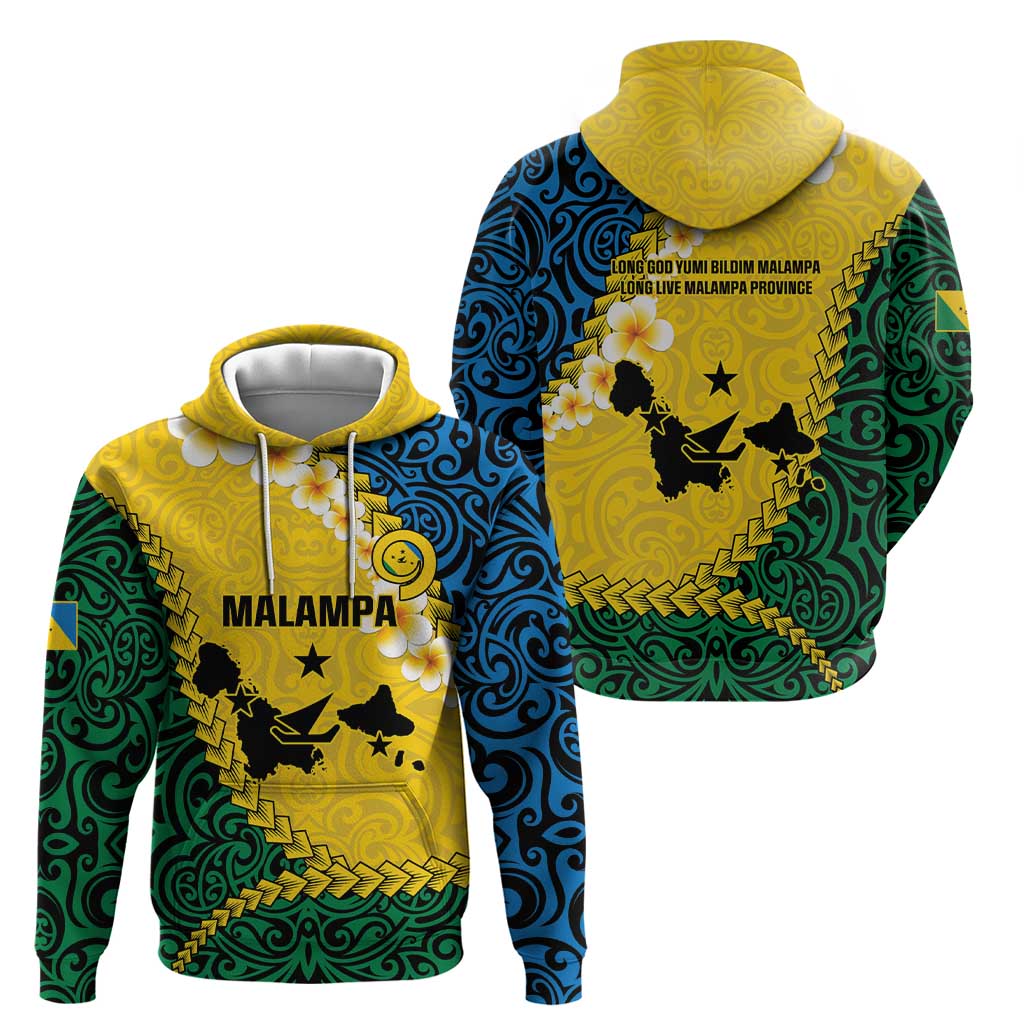 Malampa Province Hoodie Vanuatu Map - Plumeria Flag Color