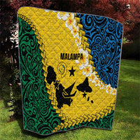 Malampa Province Quilt Vanuatu Map - Plumeria Flag Color LT14 - Polynesian Pride