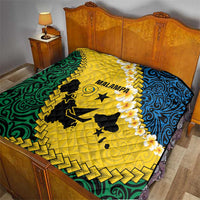 Malampa Province Quilt Vanuatu Map - Plumeria Flag Color LT14 - Polynesian Pride