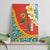 Penama Province Canvas Wall Art Vanuatu Map - Plumeria Flag Color