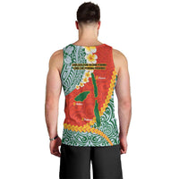 Penama Province Men Tank Top Vanuatu Map - Plumeria Flag Color LT14 - Polynesian Pride