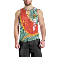 Penama Province Men Tank Top Vanuatu Map - Plumeria Flag Color LT14 - Polynesian Pride