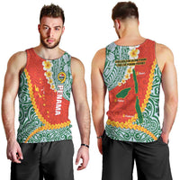 Penama Province Men Tank Top Vanuatu Map - Plumeria Flag Color LT14 - Polynesian Pride