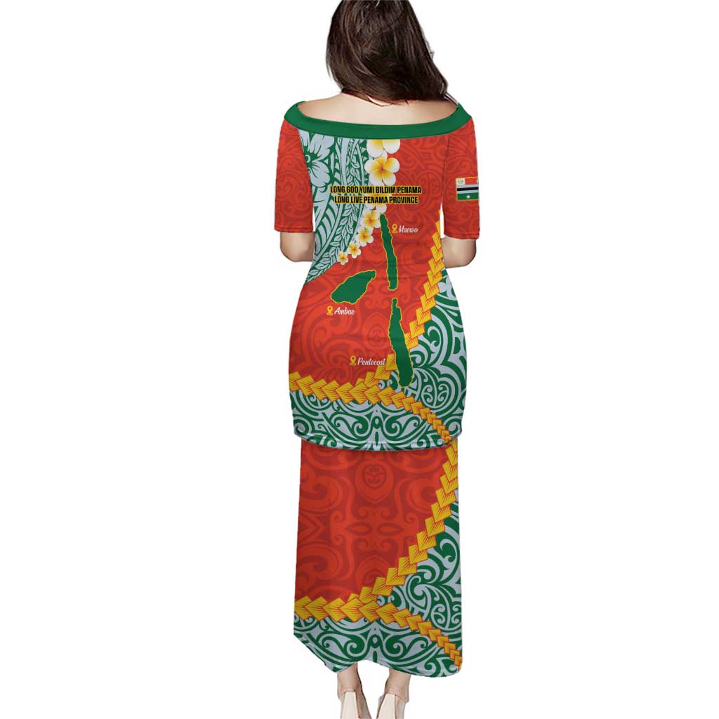 Penama Province Puletasi Vanuatu Map - Plumeria Flag Color